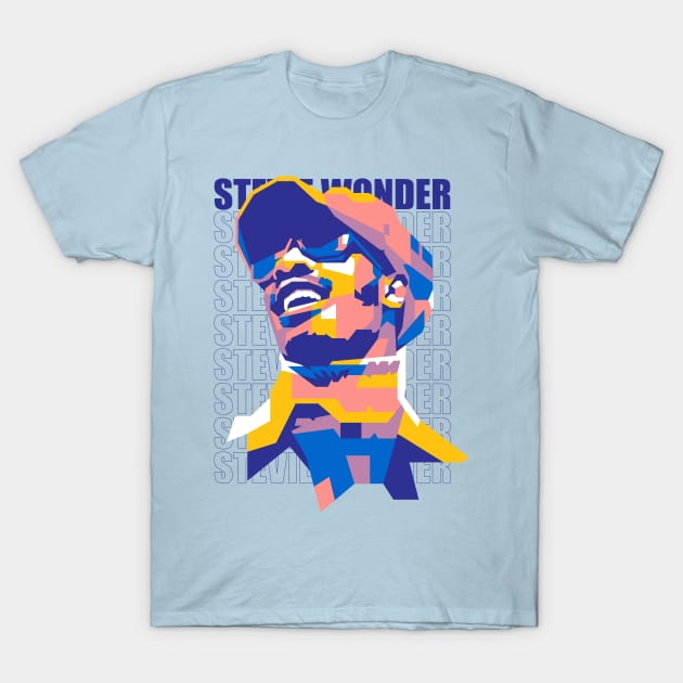 Stevie Wonder Pop Art T-Shirt by ifatin